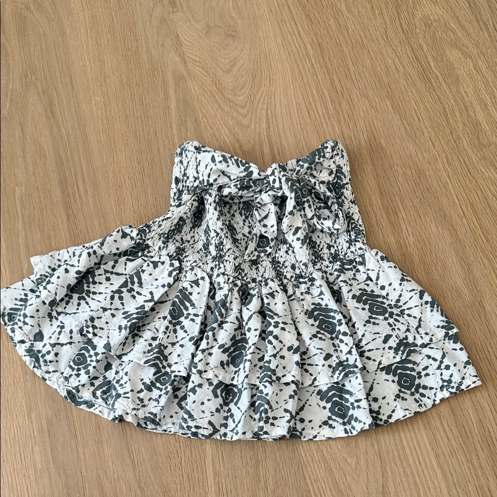 Skemo Black and White Patterned Kids Skirt